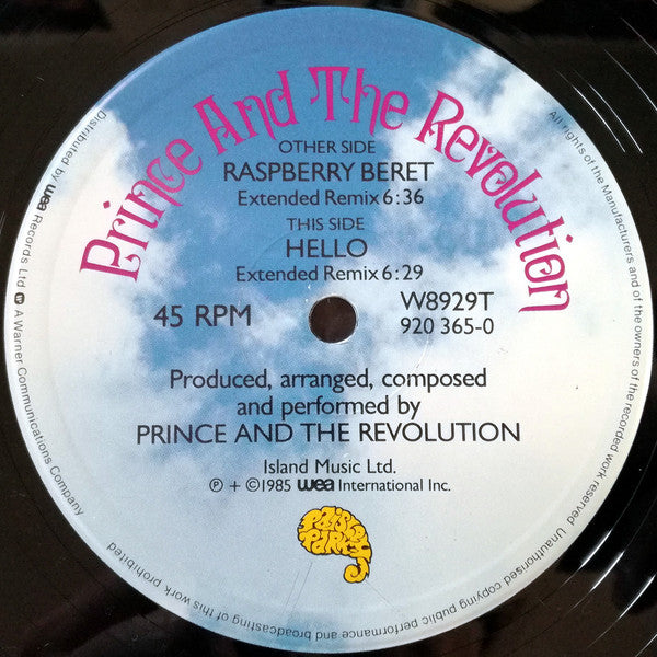 Prince And The Revolution : Raspberry Beret (Extended Remix) / Hello (Extended Remix) (12", Single, PRS)