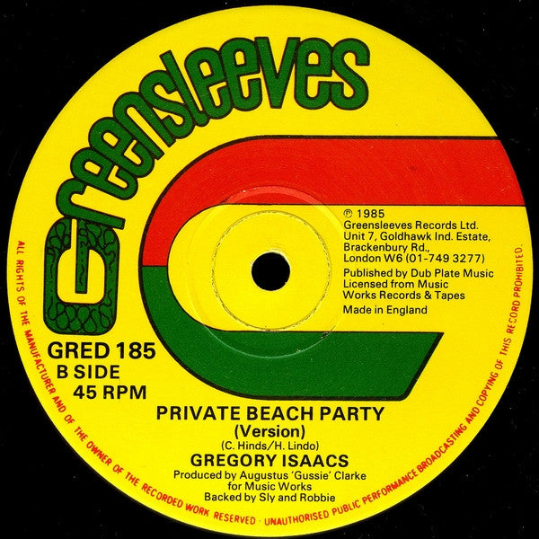 Gregory Isaacs : Private Beach Party (12")