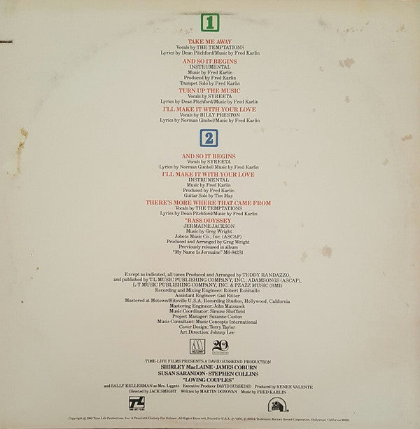 Various : The Original Motion Picture Sound Track From Loving Couples (LP, Album)