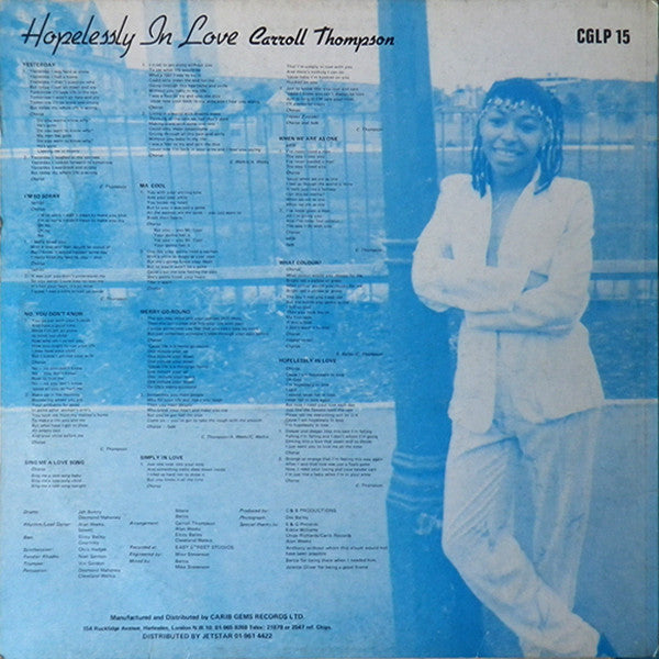 Carroll Thompson : Hopelessly In Love (LP, Album, Lig)