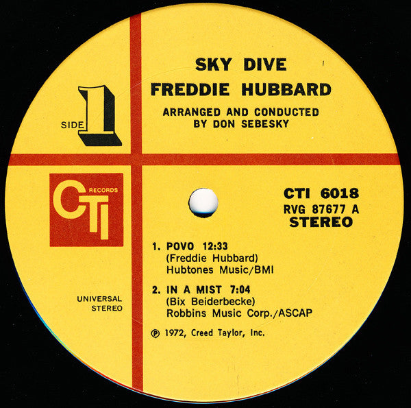 Freddie Hubbard : Sky Dive (LP, Album, San)