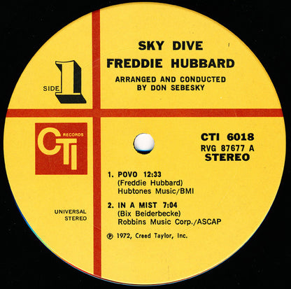 Freddie Hubbard : Sky Dive (LP, Album, San)