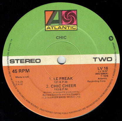 Chic : I Want Your Love / Le Freak / Chic Cheer (12", Single, CBS)