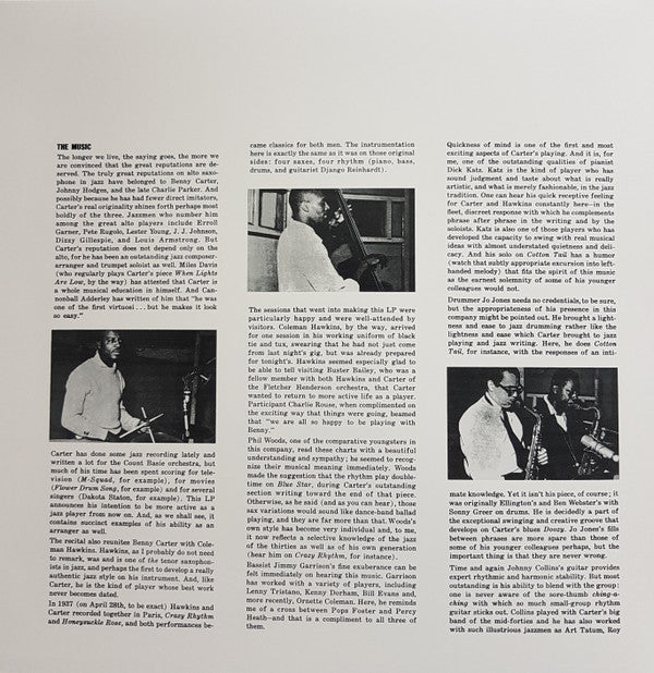 Benny Carter And His Orchestra : Further Definitions (LP, Album, Gat)