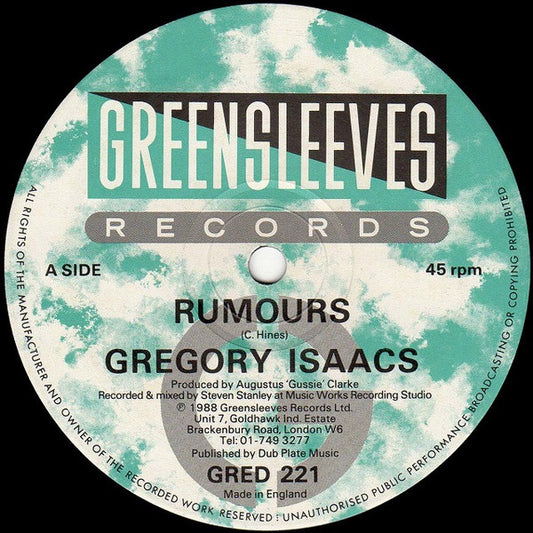 Gregory Isaacs : Rumours (12")