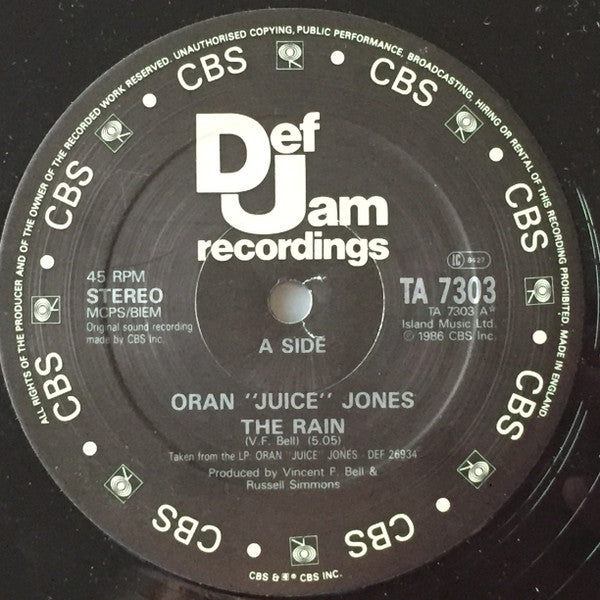 Oran 'Juice' Jones : The Rain (12", Single, Com)