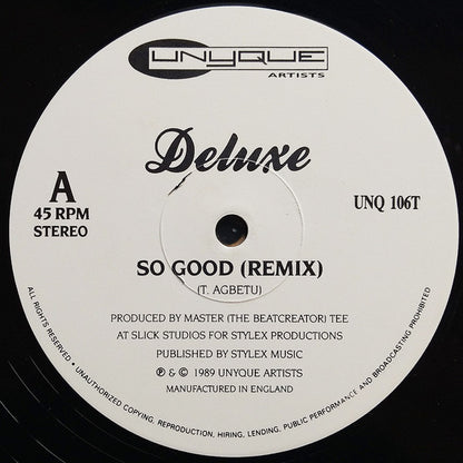 Deluxe (2) : So Good / Do You Really Love Me (12")