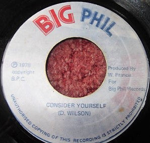 Delroy Wilson : Consider Yourself (7")