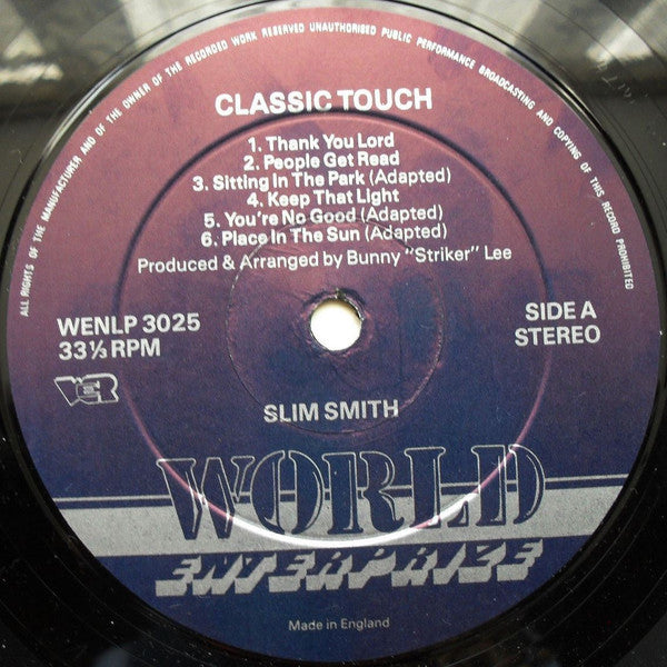 John Holt Vrs Slim Smith : Classic Touch (LP, Album)