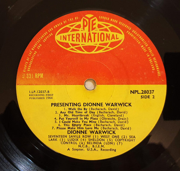 Dionne Warwick : Presenting Dionne Warwick (LP, Comp, Mono)