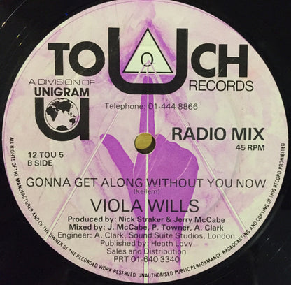 Viola Wills : Gonna Get Along Without You Now (12", Pur)