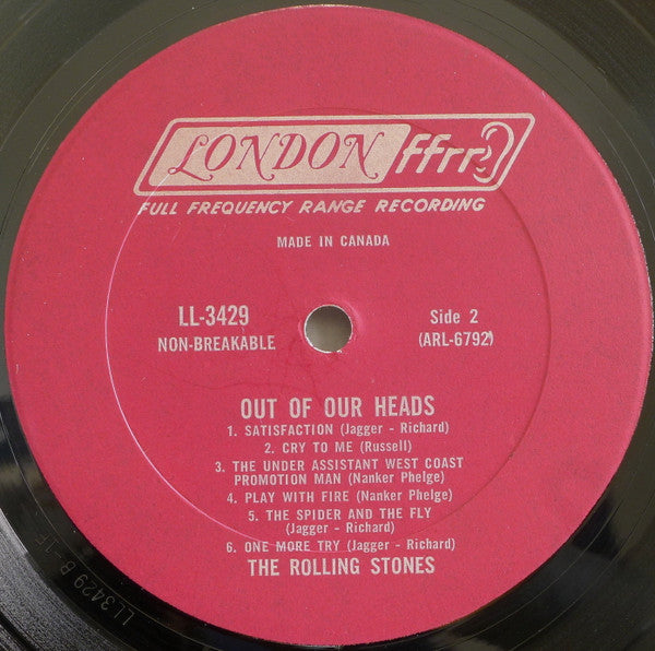 The Rolling Stones : Out Of Our Heads (LP, Album, Mono)