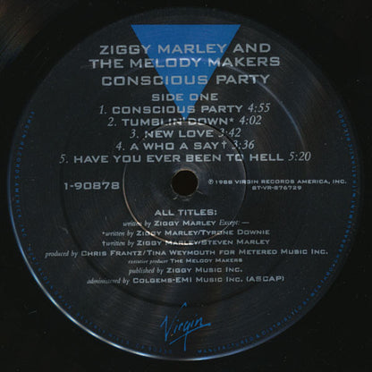 Ziggy Marley And The Melody Makers : Conscious Party (LP, Album)