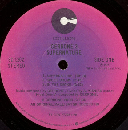 Cerrone : Cerrone 3 - Supernature (LP, Album, Mixed, PR)