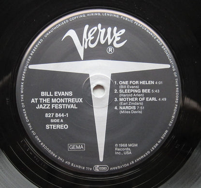 Bill Evans : At The Montreux Jazz Festival (LP, Album, RE, RM)