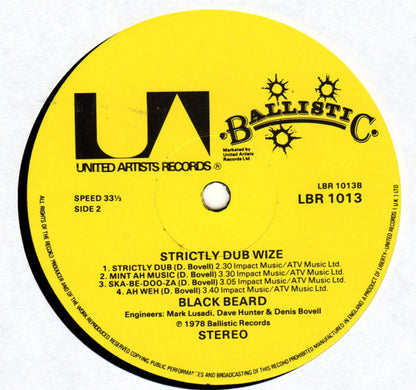 Blackbeard (2) : Strictly Dub Wize (LP, Album, RE)