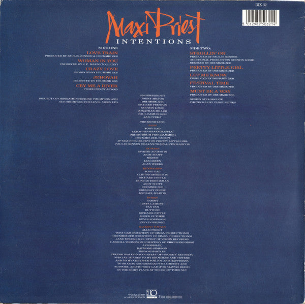 Maxi Priest : Intentions (LP, Album)