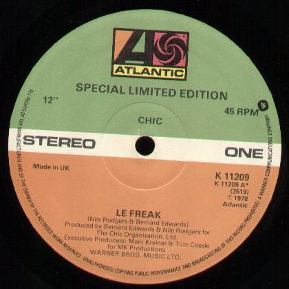 Chic : Le Freak (12", Single, Ltd, Gre)