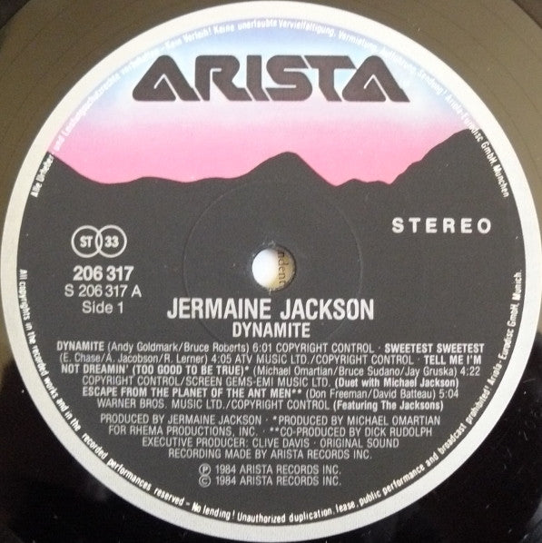 Jermaine Jackson : Dynamite (LP, Album)