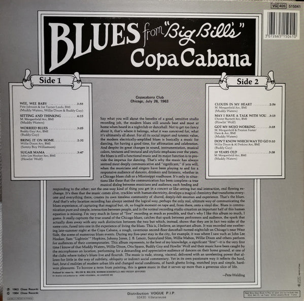 Muddy Waters, Buddy Guy, Howlin' Wolf, Willie Dixon, Sonny Boy Williamson (2) : Blues From "Big Bill's" Copa Cabana (LP, Album, RE)