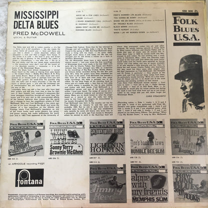 Fred McDowell : Delta Blues (LP, Album)