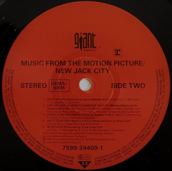 Various : New Jack City (Music From The Motion Picture) (LP, Comp)