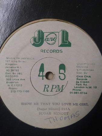 Sugar Minott : Show Me That You Love Me Girl (12")