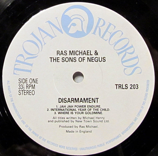 Ras Michael & The Sons Of Negus : Disarmament (LP, Album)