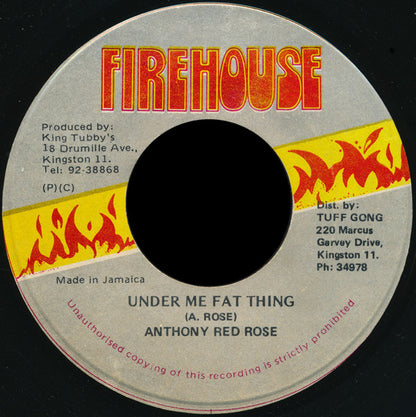 Anthony Red Rose : Under Me Fat Thing (7", Single)