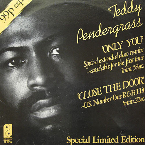 Teddy Pendergrass : Close The Door / Only You (12", Single, Ltd)