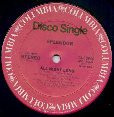 Splendor (3) : All Night Long (12")