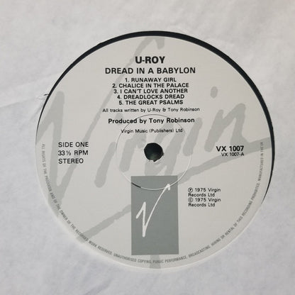 U-Roy : Dread In A Babylon (LP, Album, RE)