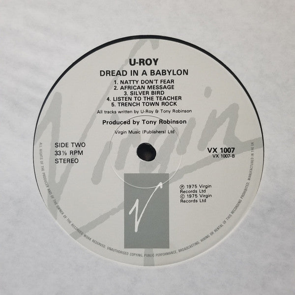 U-Roy : Dread In A Babylon (LP, Album, RE)