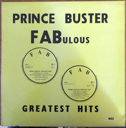 Prince Buster : Fabulous Greatest Hits (LP, Comp, RP, Tur)