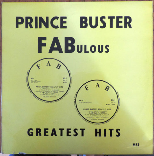 Prince Buster : Fabulous Greatest Hits (LP, Comp, RP, Tur)