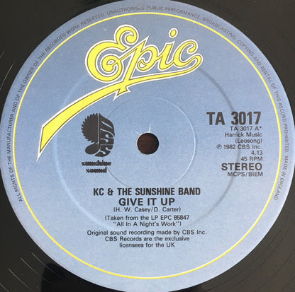 KC & The Sunshine Band : Give It Up (12", Single)