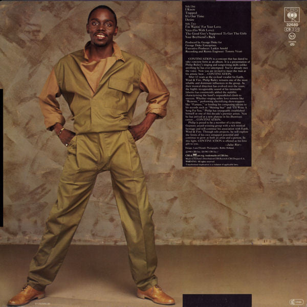 Philip Bailey : Continuation (LP, Album, RE)