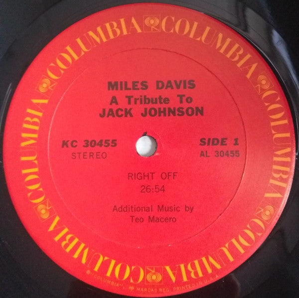 Miles Davis : A Tribute To Jack Johnson (LP, Album, RE, Ter)