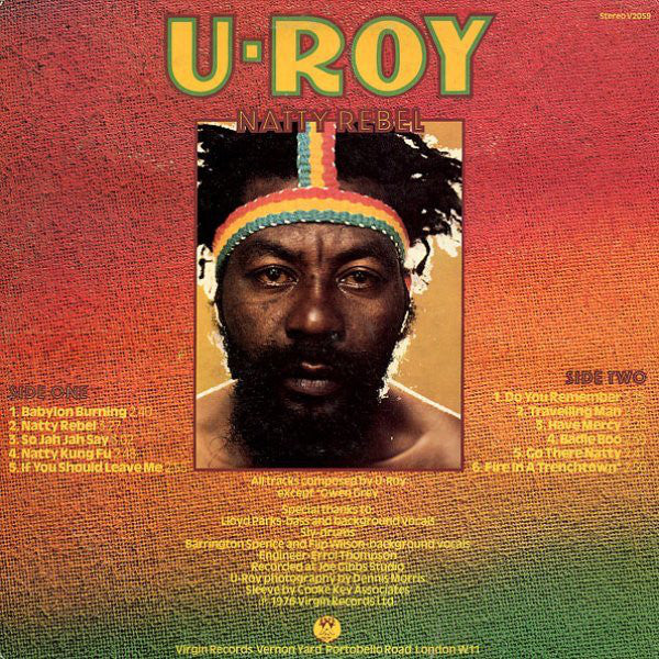 U-Roy : Natty Rebel (LP, Album, RP)