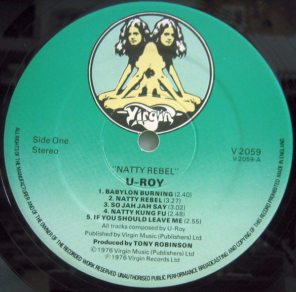 U-Roy : Natty Rebel (LP, Album, RP)