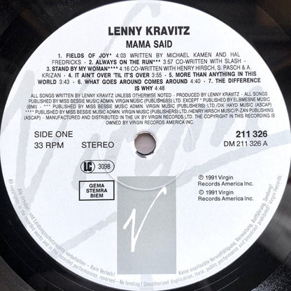 Lenny Kravitz : Mama Said (LP, Album)