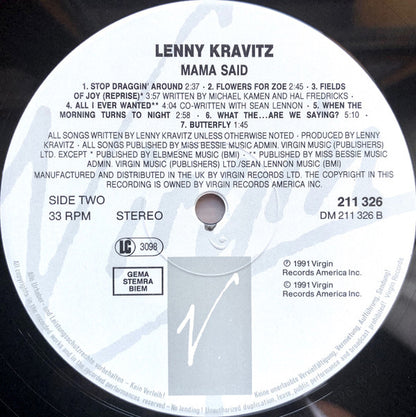 Lenny Kravitz : Mama Said (LP, Album)