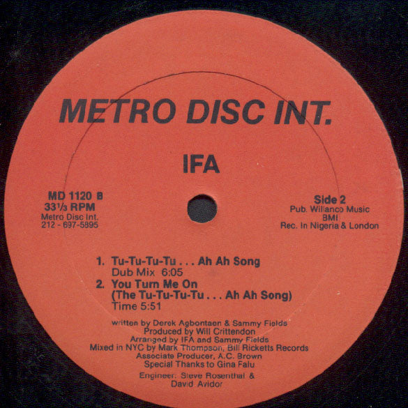 IFA (3) : You Turn Me On (The Tu-Tu-Tu-Tu... Ah Ah Song) (12")