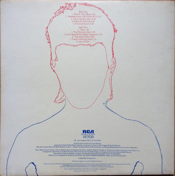 David Bowie : Aladdin Sane (LP, Album, Dyn)