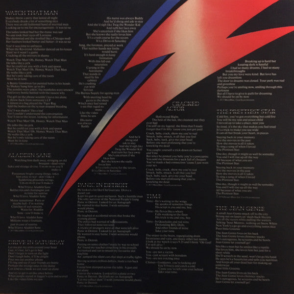 David Bowie : Aladdin Sane (LP, Album, Dyn)