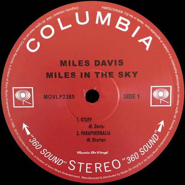 Miles Davis : Miles In The Sky (LP, Album, RE, 180)