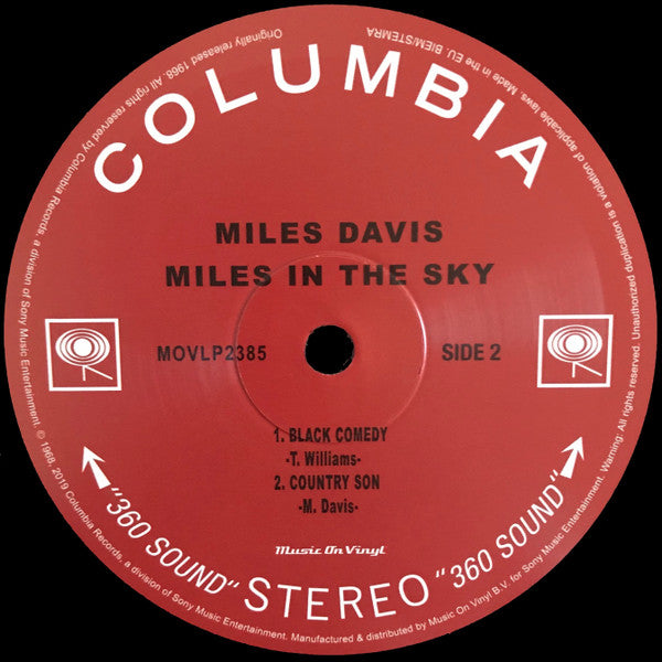 Miles Davis : Miles In The Sky (LP, Album, RE, 180)