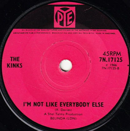 The Kinks : Sunny Afternoon (7", Single, Sol)