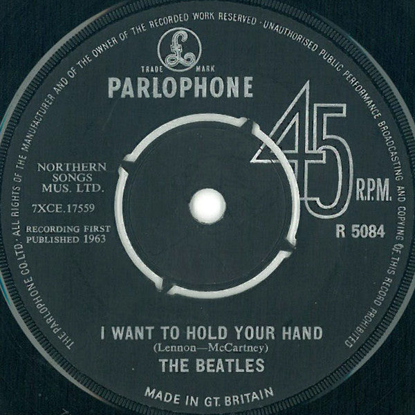 The Beatles : I Want To Hold Your Hand (7", Single, Mono)