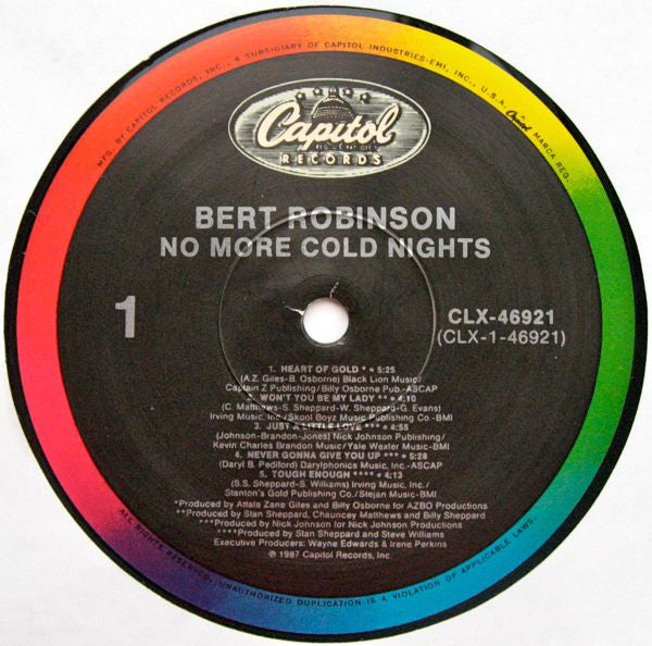 Bert Robinson : No More Cold Nights (LP, Album)